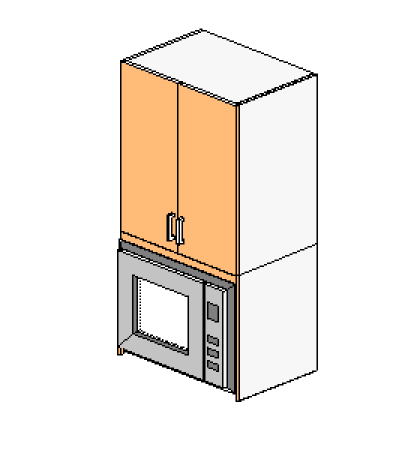 2 Part Appliance Cabinet - MW Base