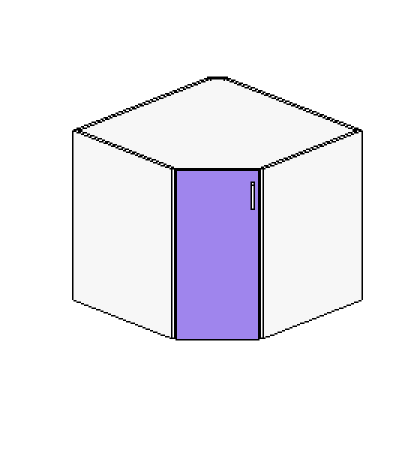Base Angled Corner - 1 Left Door