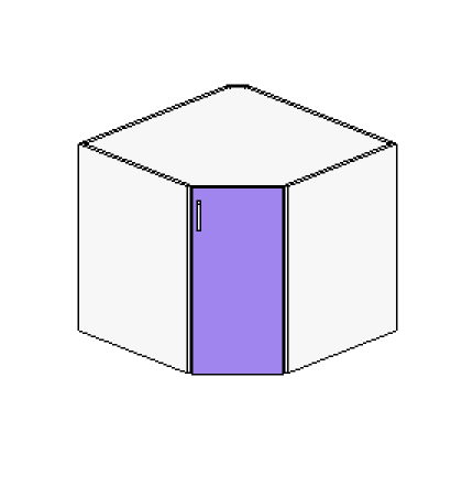 Base Angled Corner - 1 Right Door