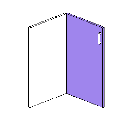 Base Bi-Fold Door Only - Hinged Left