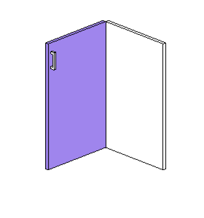 Base Bi-Fold Door Only - Hinged Right