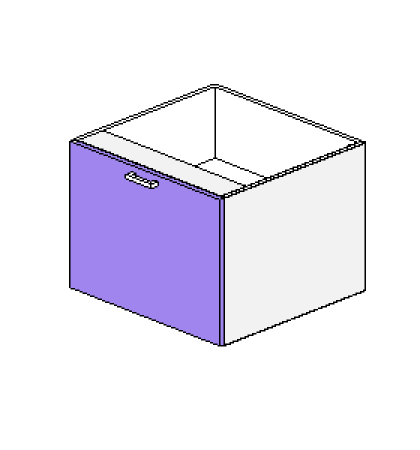 Base Cabinet 1 Door Hinged Bottom Flap