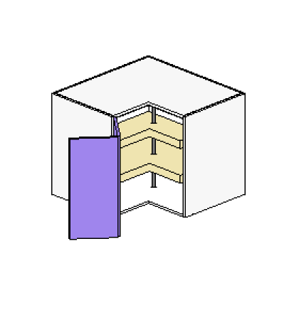 Lazy Susan Bi-Fold Doors Hinged Left