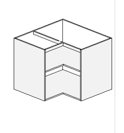 Base Corner  No Doors - Carcass Material