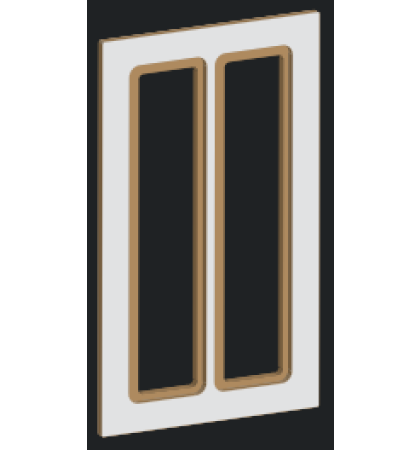 1.Standard Glass Framed Door (527) - Multi Vertical Pane