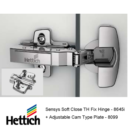 Hettich Soft Close Hinge with  Plate