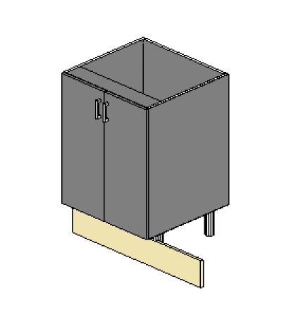 Kick Board Length - Brushed Aluminuim