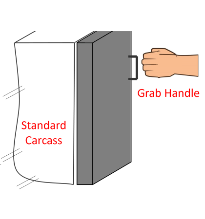 - Standard (STD) - Suit Handles or J Pull Doors