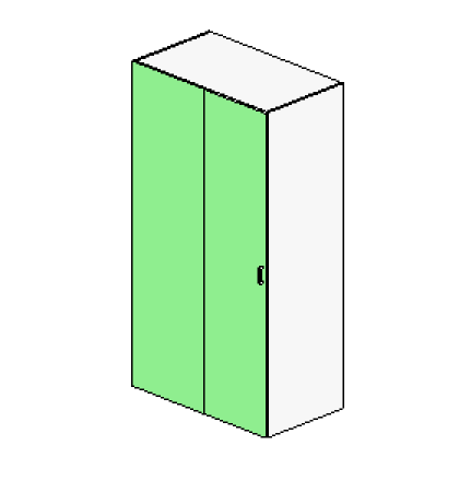 Tall Walk In Pantry Blocked Left with 1 Left Hinged Door