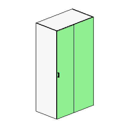 Tall Walk In Pantry Blocked Right with 1 Right Hinged Door