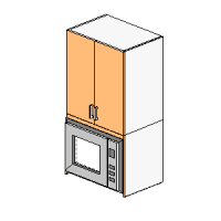 2 Part Appliance Cabinet - MW Base