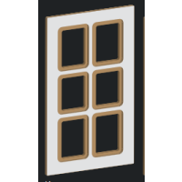 1.Standard Glass Framed Door (527) - 6 Pane