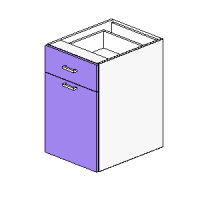 Base Pull Out Bin + 25% Top Drawer